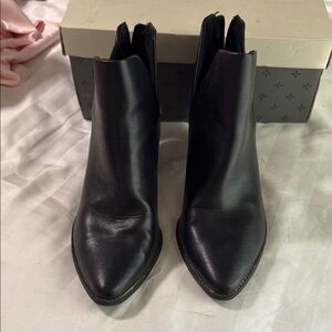 Sun + Stone Black Ankle Boots with Classic Elegance